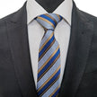 Blue And Brown Stripe Tie