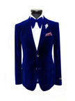 Royal Blue Velvet Blazer