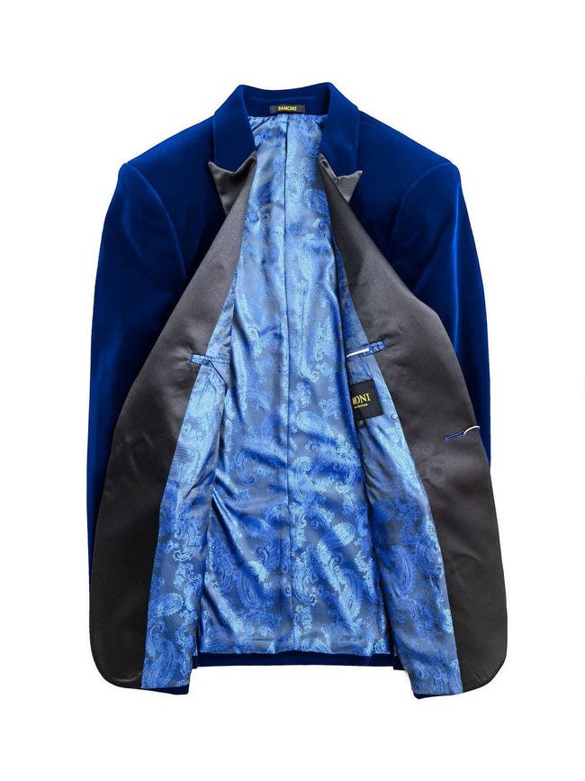 Royal Blue Velvet Dinner Jacket