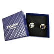 Black Glitter Gemstone Cufflinks