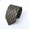 Navy Brown Geometric Tie