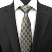 Navy Brown Geometric Tie