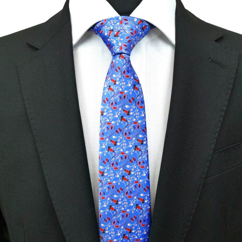 Blue Floral Tie
