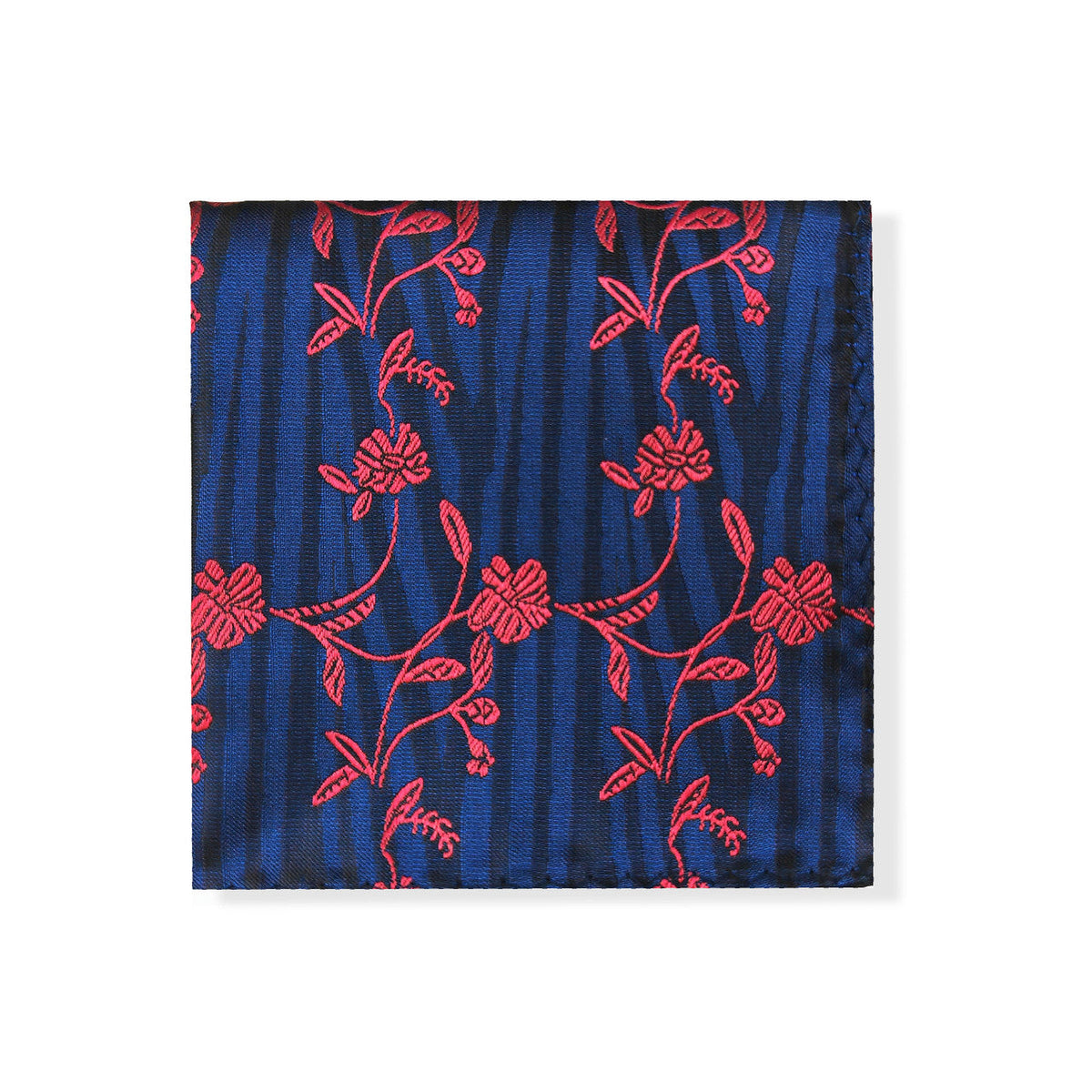 Marine Bourgogne Bloemenstropdas & Pochet Set