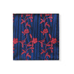 Marine Bourgogne Bloemenstropdas & Pochet Set