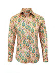 Elegant Paisley Blossom Women's Fitted Shirt