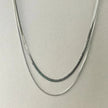 Catena a doppio strato placcata argento Milan Luxe