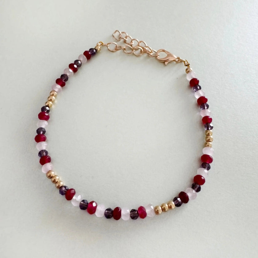 Bracciale con perline di ametista Chaya