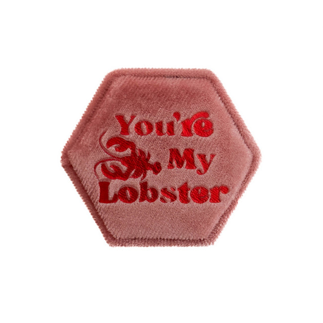 You're My Lobster Pink Wedding Ring Box