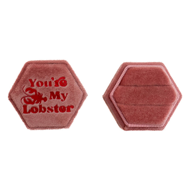 You're My Lobster Pink Wedding Ring Box