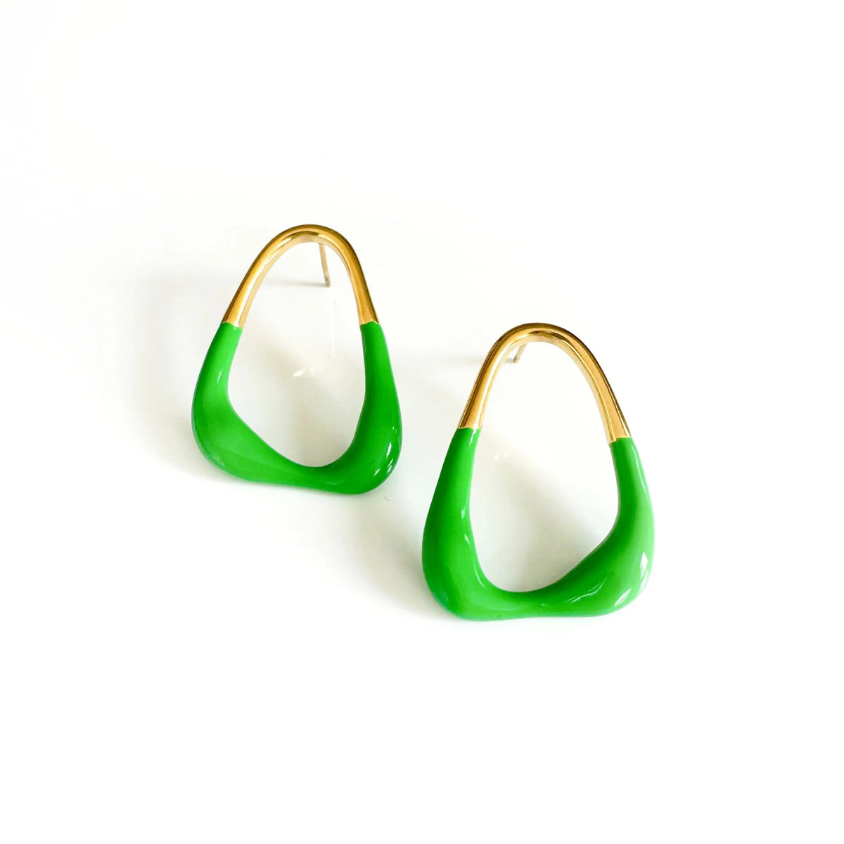 Orecchini verdi placcati oro 18k Clary Luxe