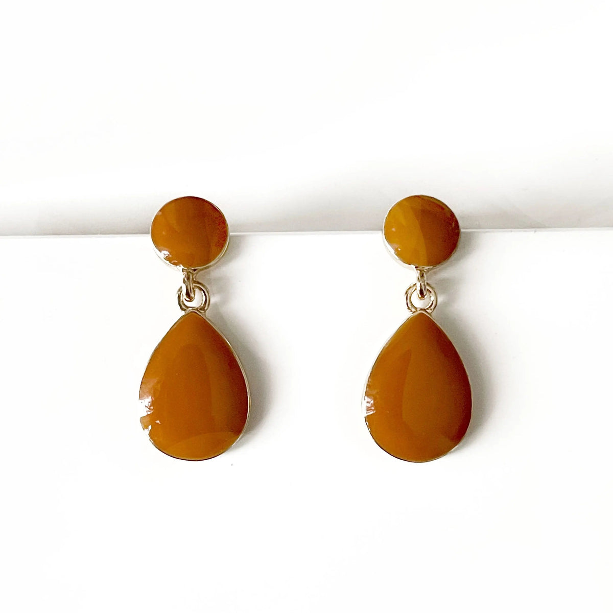 Pendientes Terra Caramel Esmaltados