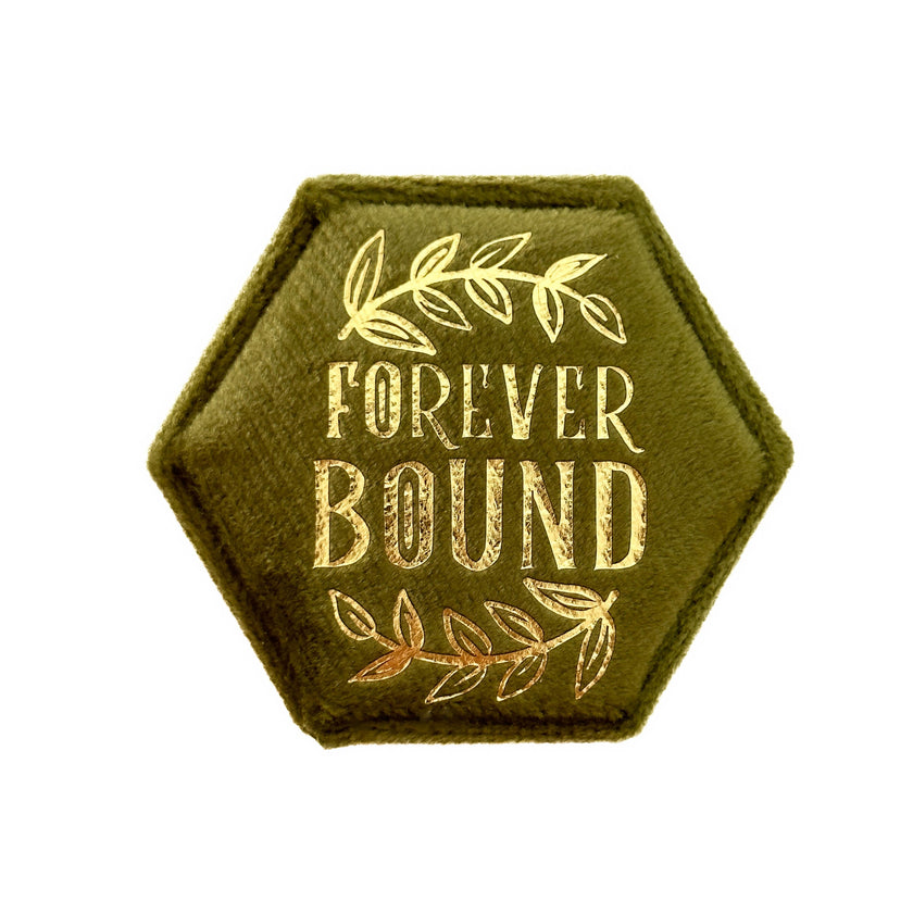 Forever Bound Green Wedding Ring Box