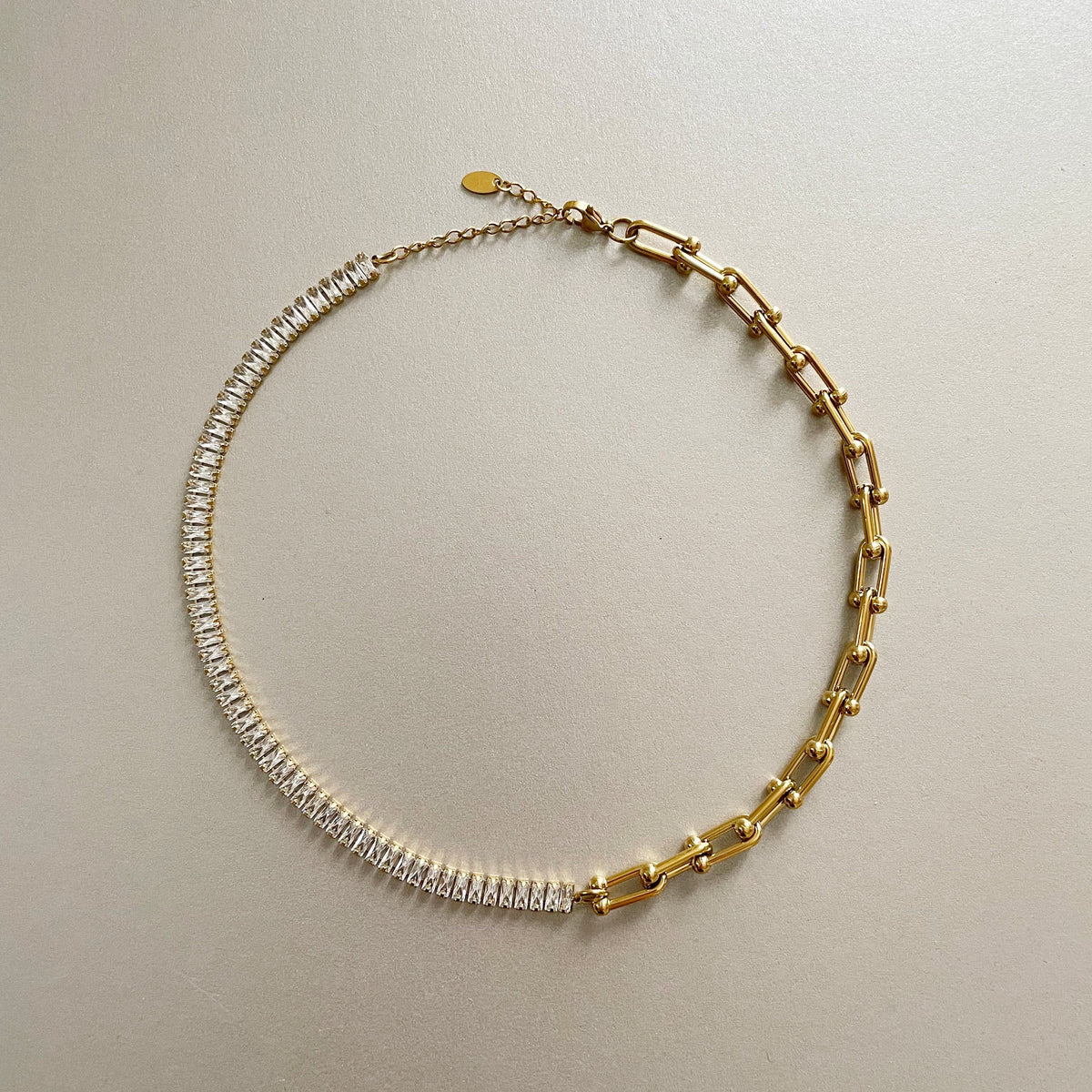 Aurielle Luxe 18k gullbelagt diamantkjede