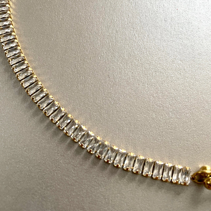 Aurielle Luxe 18k gullbelagt diamantkjede