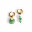 Aretes de aro Alyssa Mismatch Green Charm