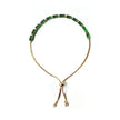 Bracciale regolabile Brianna con pietre verdi