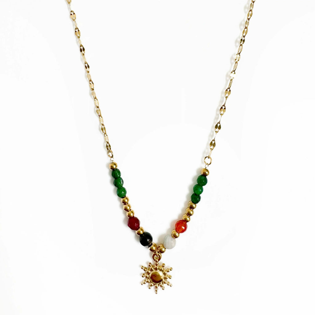 Pippa Luxe 18k Gold Plated Beaded Boho Necklace