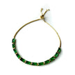 Bracciale regolabile Brianna con pietre verdi