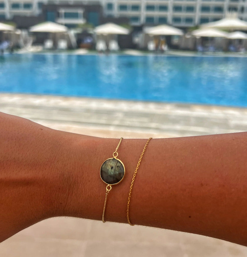 Pulsera de cristal de labradorita Hera
