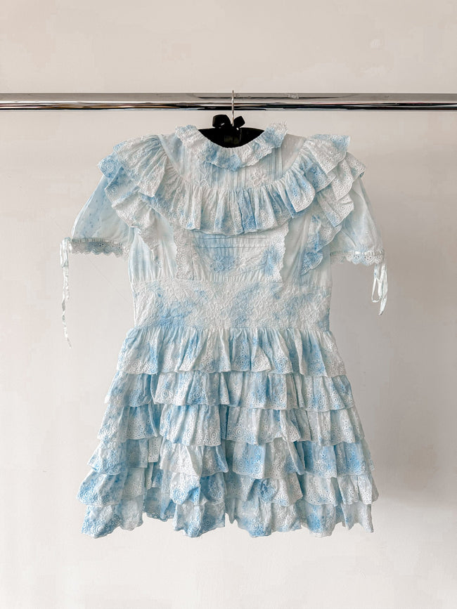 Amy Jane London Eidee Prairie Floral Embroidery Puff Sleeve Dress