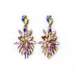 Boucles d'oreilles imposantes Genevieve en strass rose