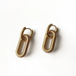 Boucles d'oreilles à maillons texturés Mabel Luxe