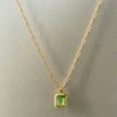 Collar Colgante Elena Luxe con Gema Verde