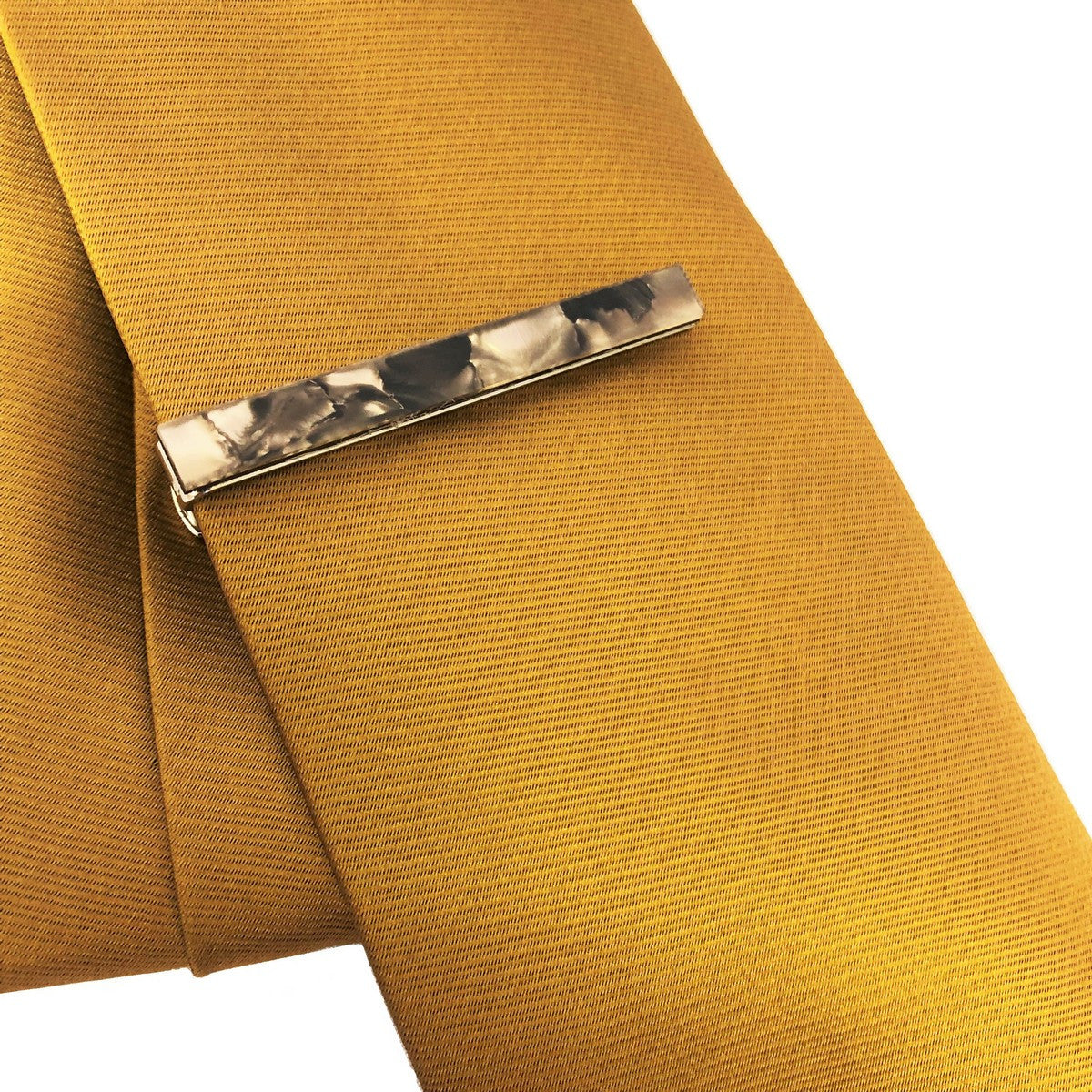 Brown Marble Effect Tie Clip