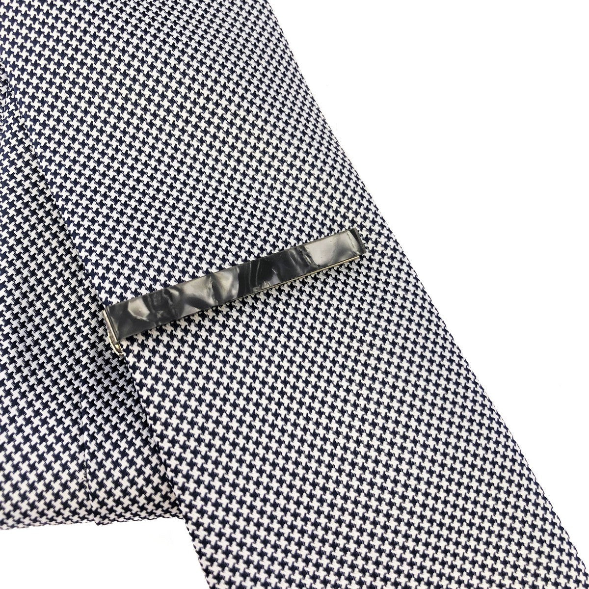 Grey Marble Effect Tie Clip