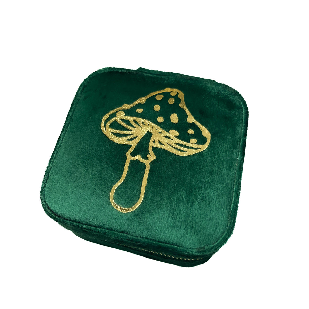 Joyero de viaje con diseño de setas 
