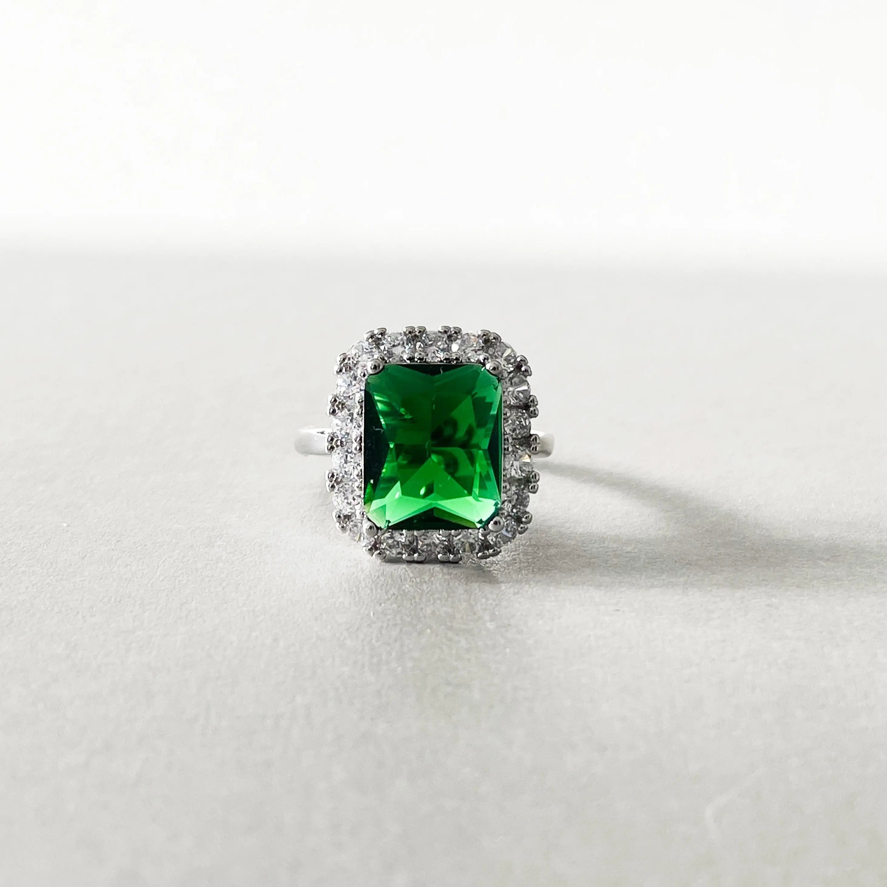 Catherine Emerald Green Cocktail Ring