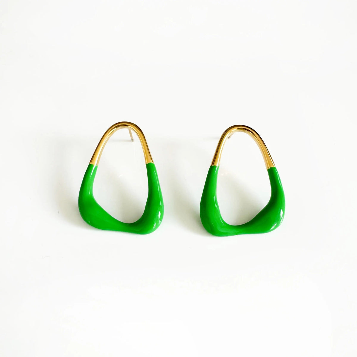 Orecchini verdi placcati oro 18k Clary Luxe
