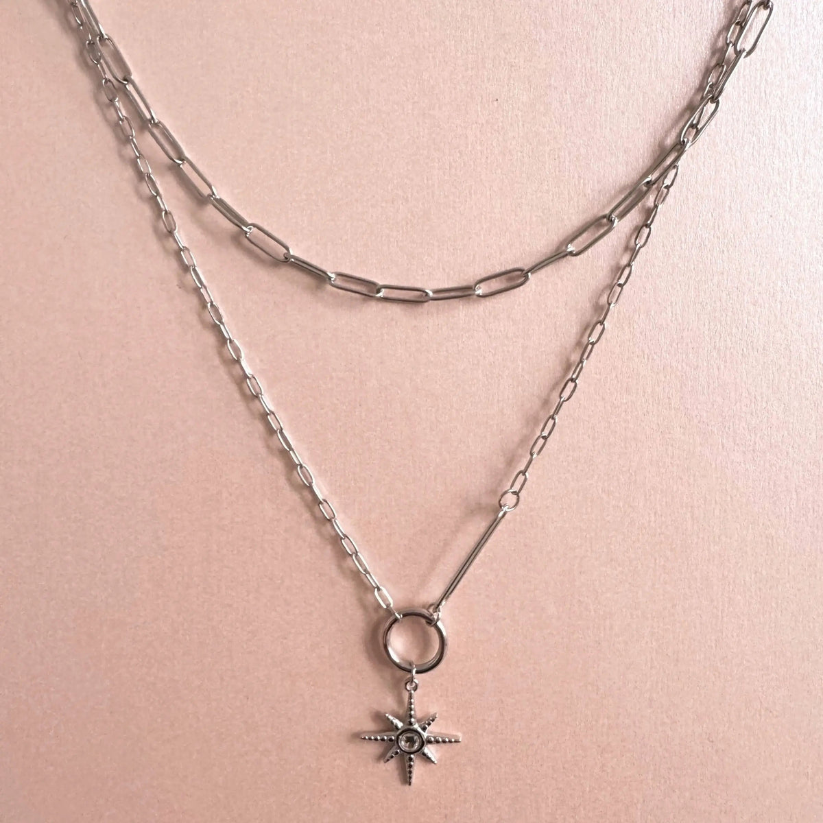 Collana con pendente a doppio strato Sahara Luxe Starburst