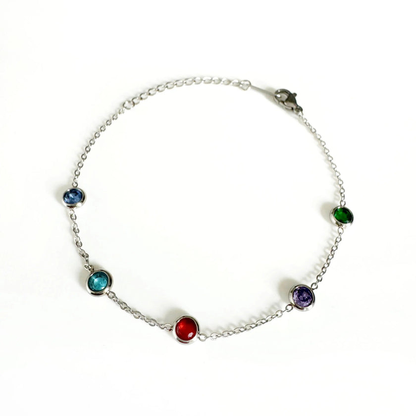 Bracciale Alex Luxe color argento con gioielli