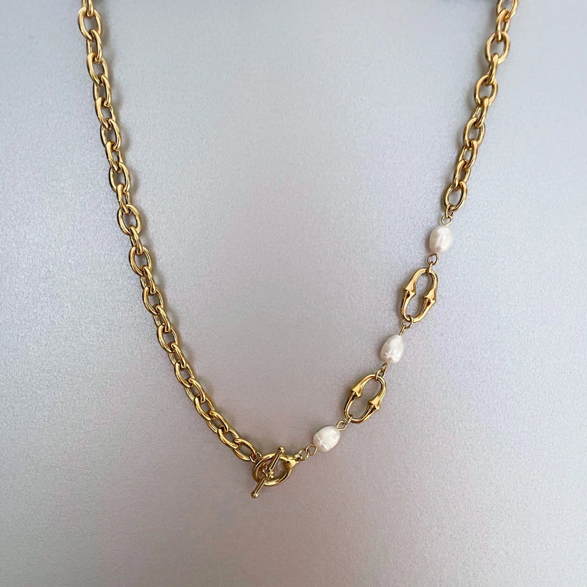 Collana a T Esme Luxe placcata in oro 18k