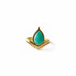 Emmy Luxe 18k Gold Plated Turquoise Stone Ring