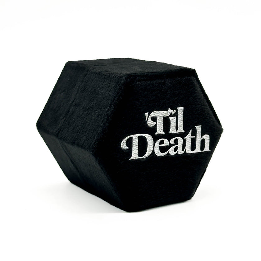 Boîte à alliances hexagonale noire « 'Til Death »