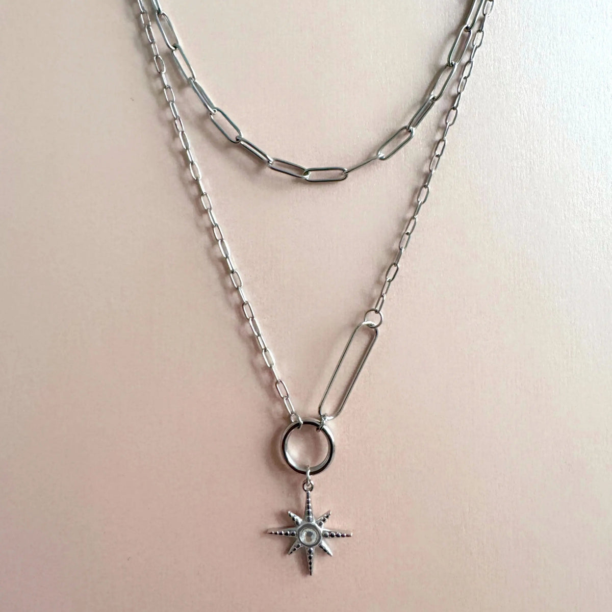 Collana con pendente a doppio strato Sahara Luxe Starburst