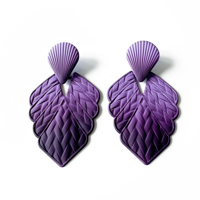 Orecchini importanti Mireya sfumati viola