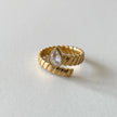 Anillo abierto Kali Luxe con baño de oro de 18k