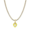 Sola Yellow Heart Charm Jewelled Necklace