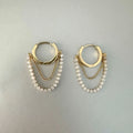 Starlet Double Chain Jewelled Hoop Earrings
