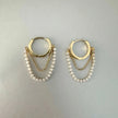 Starlet Double Chain Jewelled Hoop Earrings