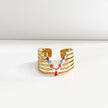 Anillo chapado en oro de 18k Amaya Luxe