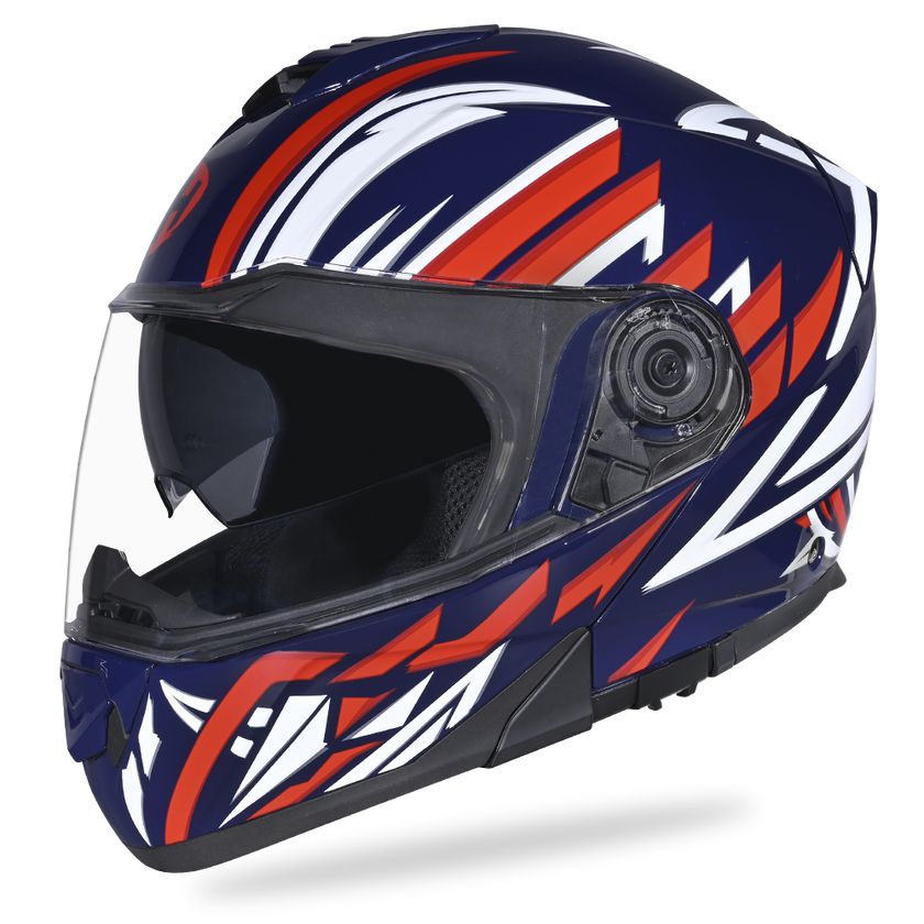 Daytona Glide Modular Motorcycle Helmet - DOT & ECE Approved, Bluetooth Ready, Dual Visor, Men/Women/Youth - W/ Liberty