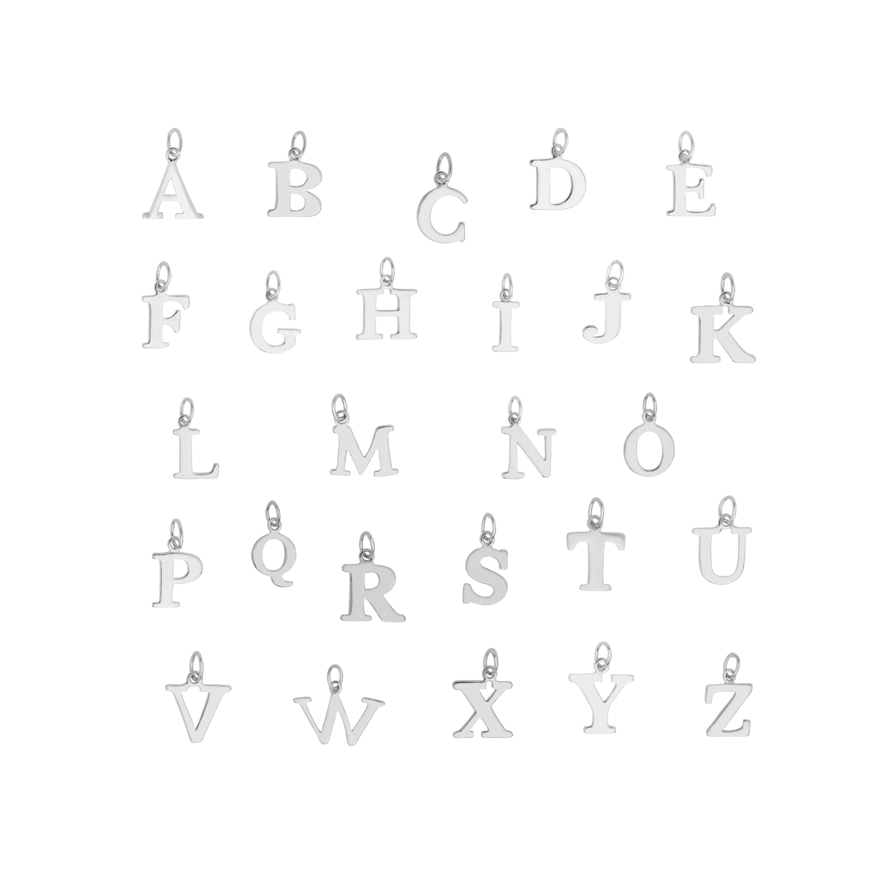May Birthstone & Initial Charm Necklace