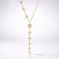 Juliet Star Burst Y Drop Necklace | 18K Gold Plated