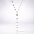 Juliet Star Burst Y Drop Necklace | 925 Sterling Silver
