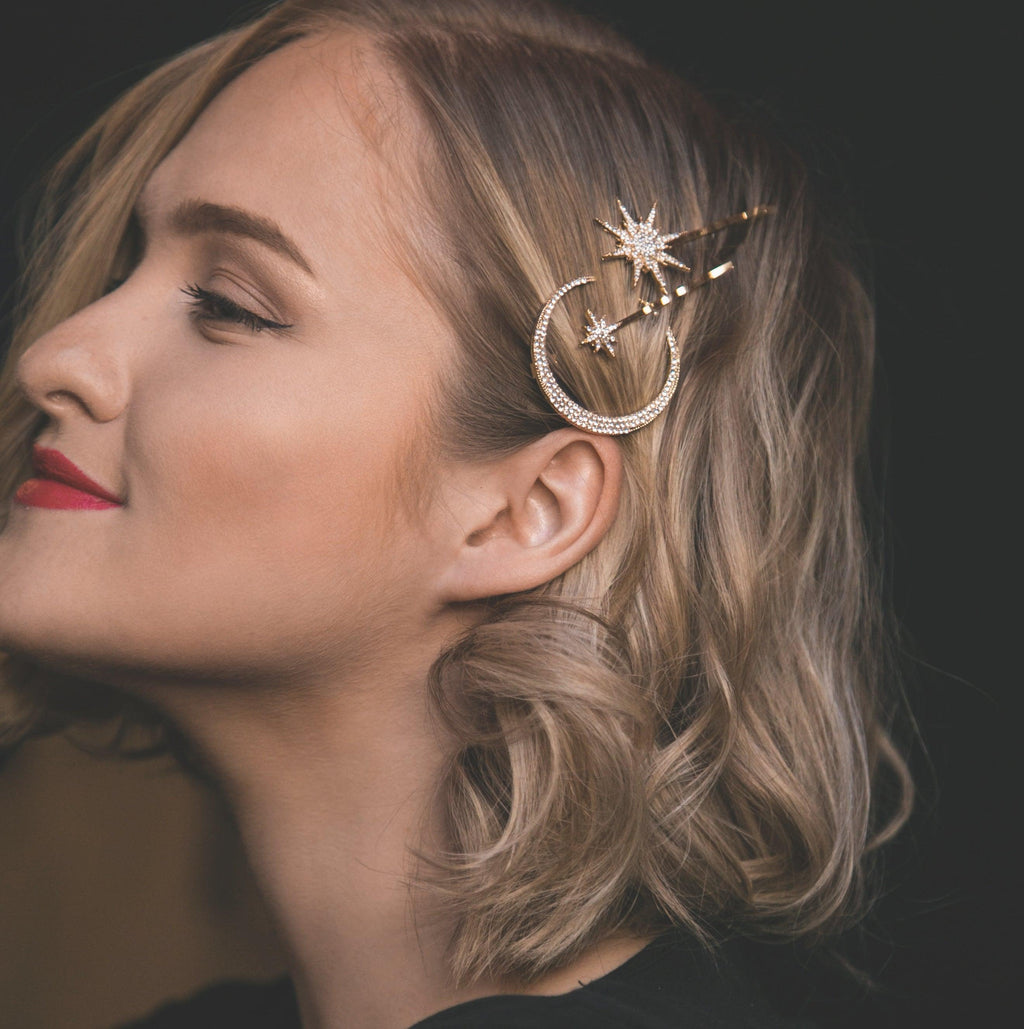 Juno Maan & Ster Haarclip Set | Goud